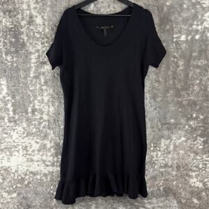 BCBGMaxazria Size S Cashmere Wool Blend Knee Length Sweater Dress Black
